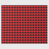 Big Red Heart, Liebe, Black Valentine Tagesgeschen Geschenkpapier (Flach)