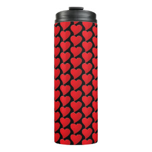 Big Red Heart, Liebe, Black Valentine's Day Thermosbecher
