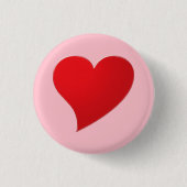Big Red Heart, Liebe, Rosa Button (Vorderseite)