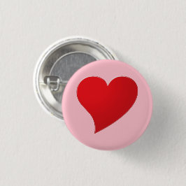 Big Red Heart, Liebe, Rosa Button