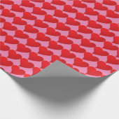 Big Red Heart, Liebe, rosa Valentinstag Geschenk Geschenkpapier (Ecke)