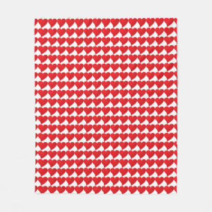 Big Red Heart, Liebe, weißer Valentinstag Fleecedecke