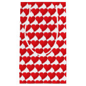 Big Red Heart, Liebe, weißer Valentinstag Kleine Geschenktüte (Vorderseite)