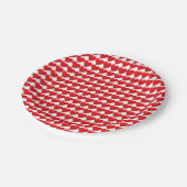 Big Red Heart, Liebe, weißes Valentinstag Party Pappteller (Schrägansicht)