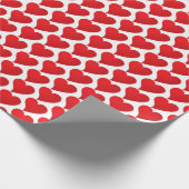 Big Red Heart, Liebe, White Valentine Tagesgeschen Geschenkpapier (Ecke)
