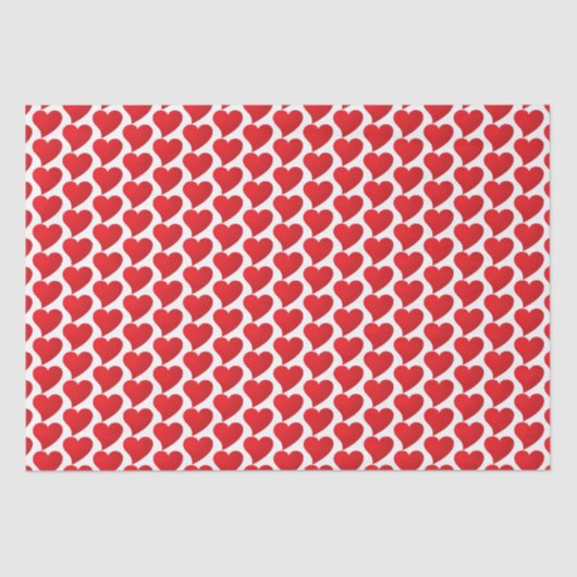 Big Red Heart, Liebe, White Valentine Tagesgeschen Seidenpapier (Vorderseite)