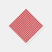 Big Red Heart, Liebe, White Valentine Tageszeitung Serviette (Ecke)