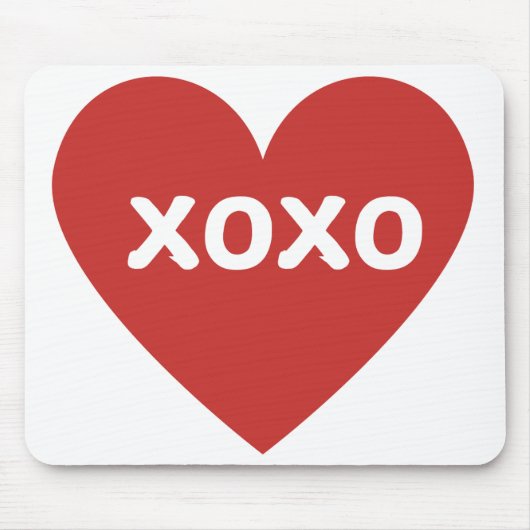 Big Red Heart Maus Pad Mousepad (Vorne)