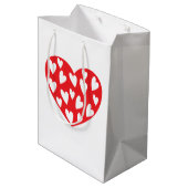 Big Red Heart Mittlere Geschenktüte (Rückseite Schrägansicht)