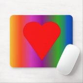 Big Red Heart Mousepad (Mit Mouse)