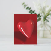 Big Red Heart Postcard Postkarte (Stehend Vorderseite)