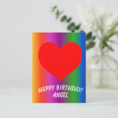 Big Red Heart Postkarte (Stehend Vorderseite)
