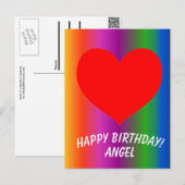 Big Red Heart Postkarte (Vorne/Hinten)