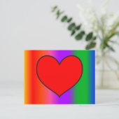 Big Red Heart Postkarte (Stehend Vorderseite)