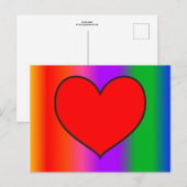 Big Red Heart Postkarte (Vorne/Hinten)