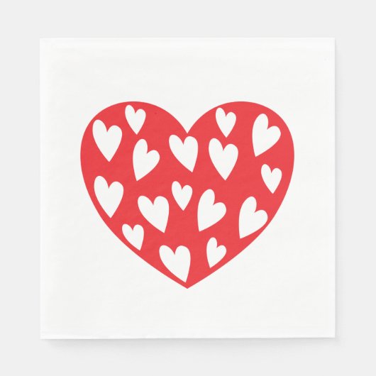 Big Red Heart Serviette (Vorderseite)