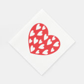 Big Red Heart Serviette (Ecke)