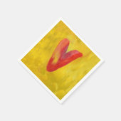 Big Red Heart Serviette (Ecke)