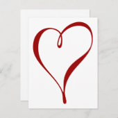 Big Red Heart Speichern Sie die Daten Postkarte (Vorne/Hinten)