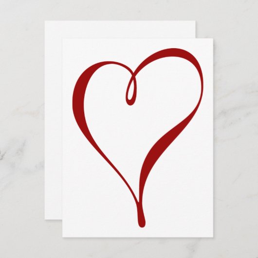 Big Red Heart Speichern Sie die Daten Postkarte (Vorne/Hinten)