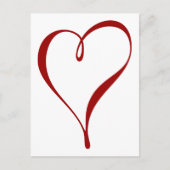 Big Red Heart Speichern Sie die Daten Postkarte (Vorderseite)