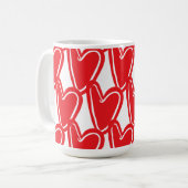 Big Red Hearts Paper Cup Kaffeetasse (Vorderseite Links)