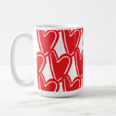 Big Red Hearts Paper Cup Kaffeetasse (Links)