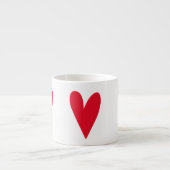 Big Red Hearts Pattern - Romantisch Espressotasse (Vorderseite)