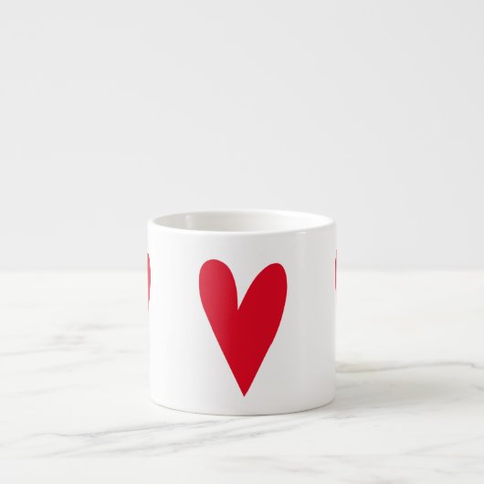 Big Red Hearts Pattern - Romantisch Espressotasse (Vorderseite)