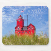 Big Red Leuchtturm in Michigan Mousepad (Vorne)