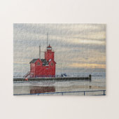 Big Red Lighthouse in Holland MI - 252 Stück Puzzle (Horizontal)