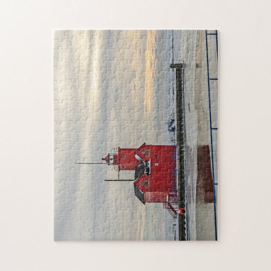 Big Red Lighthouse in Holland MI - 252 Stück Puzzle (Vertikal)