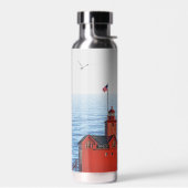Big Red Lighthouse in Michigan Trinkflasche (Links)