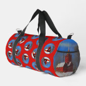 Big Red Lighthouse Malerei Holland Original Art Duffle Bag (Rechte Ecke)