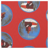 Big Red Lighthouse Malerei Holland Original Art Stoff (Nahaufnahme)