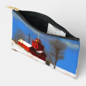 Big Red Lighthouse Malerei Holland Original Art Zubehörtasche (Offen)