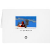 Big Red Lighthouse Malerei - Originelle Kunst (Rückseite Horizontal)