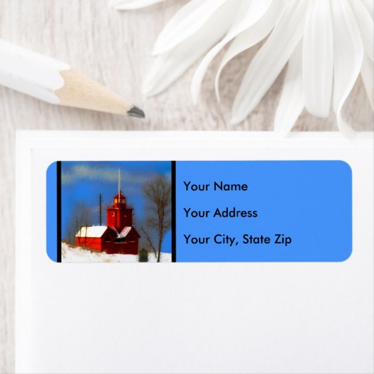 Big Red Lighthouse Malerei - Originelle Kunst (Insitu)