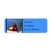 Big Red Lighthouse Malerei - Originelle Kunst (Vorne)