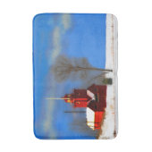 Big Red Lighthouse Malerei - Originelle Kunst Badematte (Vorderseite Vertikal)