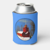 Big Red Lighthouse Malerei - Originelle Kunst Dosenkühler (Kanne Rückseite)