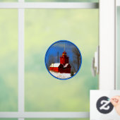 Big Red Lighthouse Malerei - Originelle Kunst Fensteraufkleber (Zuhause)