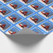 Big Red Lighthouse Malerei - Originelle Kunst Geschenkpapier (Ecke)