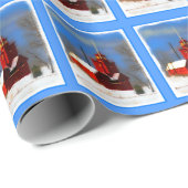 Big Red Lighthouse Malerei - Originelle Kunst Geschenkpapier (Rolleneckpunkt)