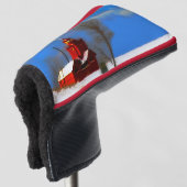 Big Red Lighthouse Malerei - Originelle Kunst Golf Headcover (3/4 Vorderseite)