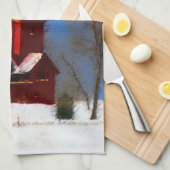 Big Red Lighthouse Malerei - Originelle Kunst Handtuch (Viertel Falte)