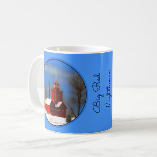 Big Red Lighthouse Malerei - Originelle Kunst Kaffeetasse