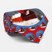 Big Red Lighthouse Malerei - Originelle Kunst Krawatte (Gerollt)