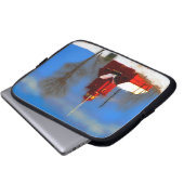 Big Red Lighthouse Malerei - Originelle Kunst Laptopschutzhülle (Vorne Knopf)
