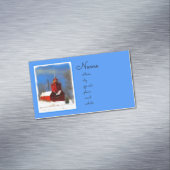 Big Red Lighthouse Malerei - Originelle Kunst Magnetische Visitenkarte (Beispiel)